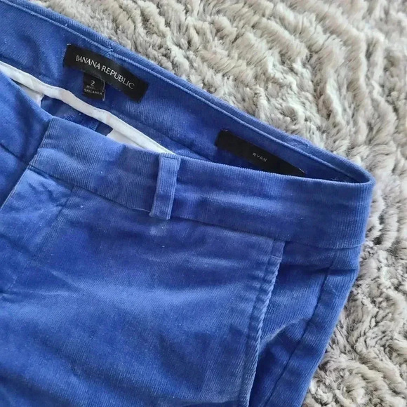 COPY - Banana Republic blue velvet pants - Picture 6 of 8